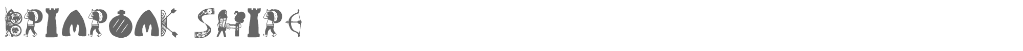 Sample characters Briaroak Shire Font